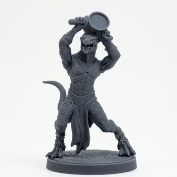 Drakkling Scout Musician - Gray Resin 3D Printed Miniature