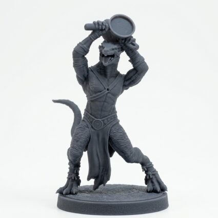 Drakkling Scout Musician - Gray Resin 3D Printed Miniature