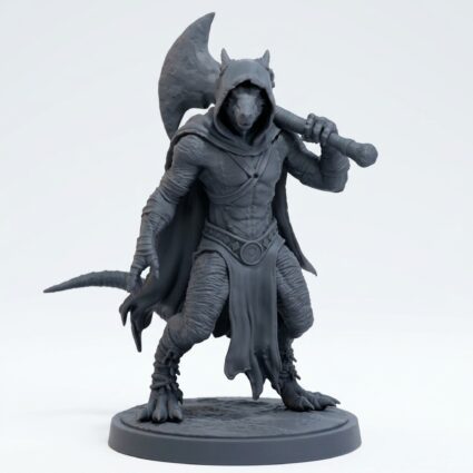 Drakkling Scout 8 Leader - Gray Resin 3D Printed Miniature