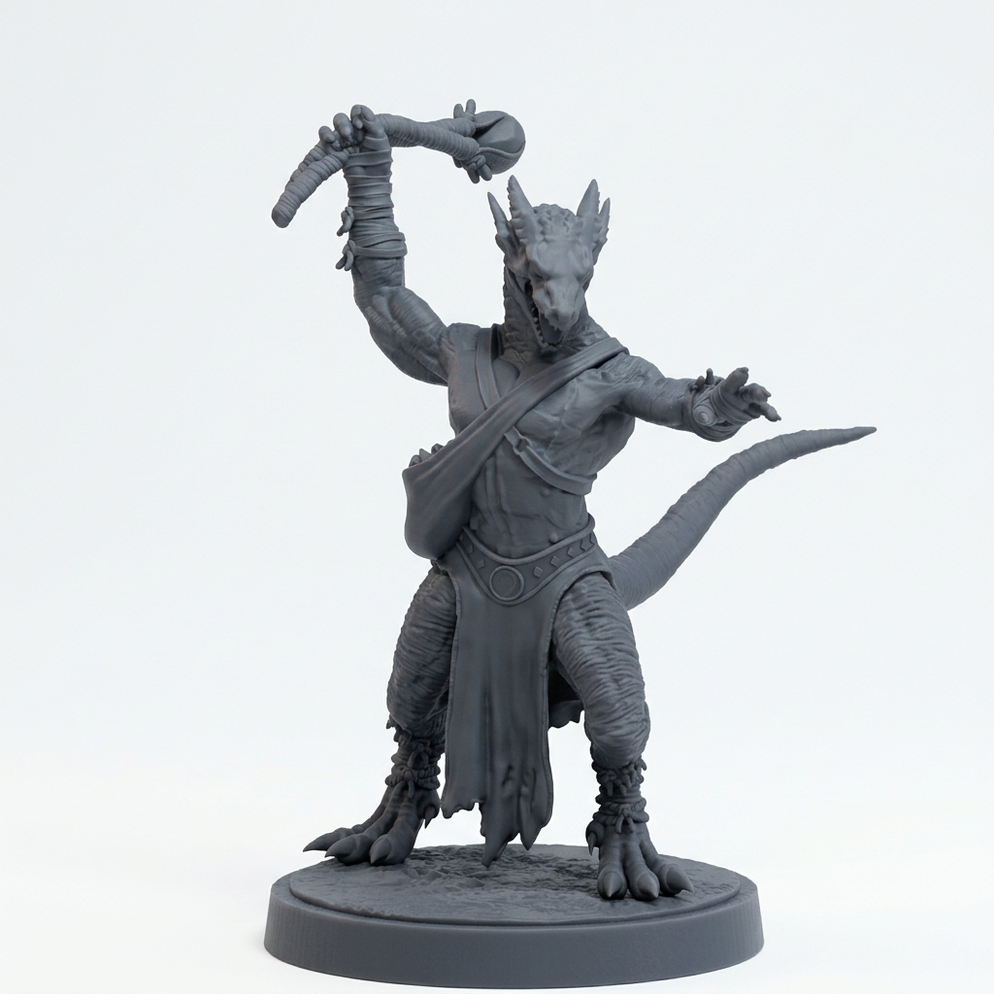 Drakkling Slinger A - Gray Resin 3D Printed Miniature
