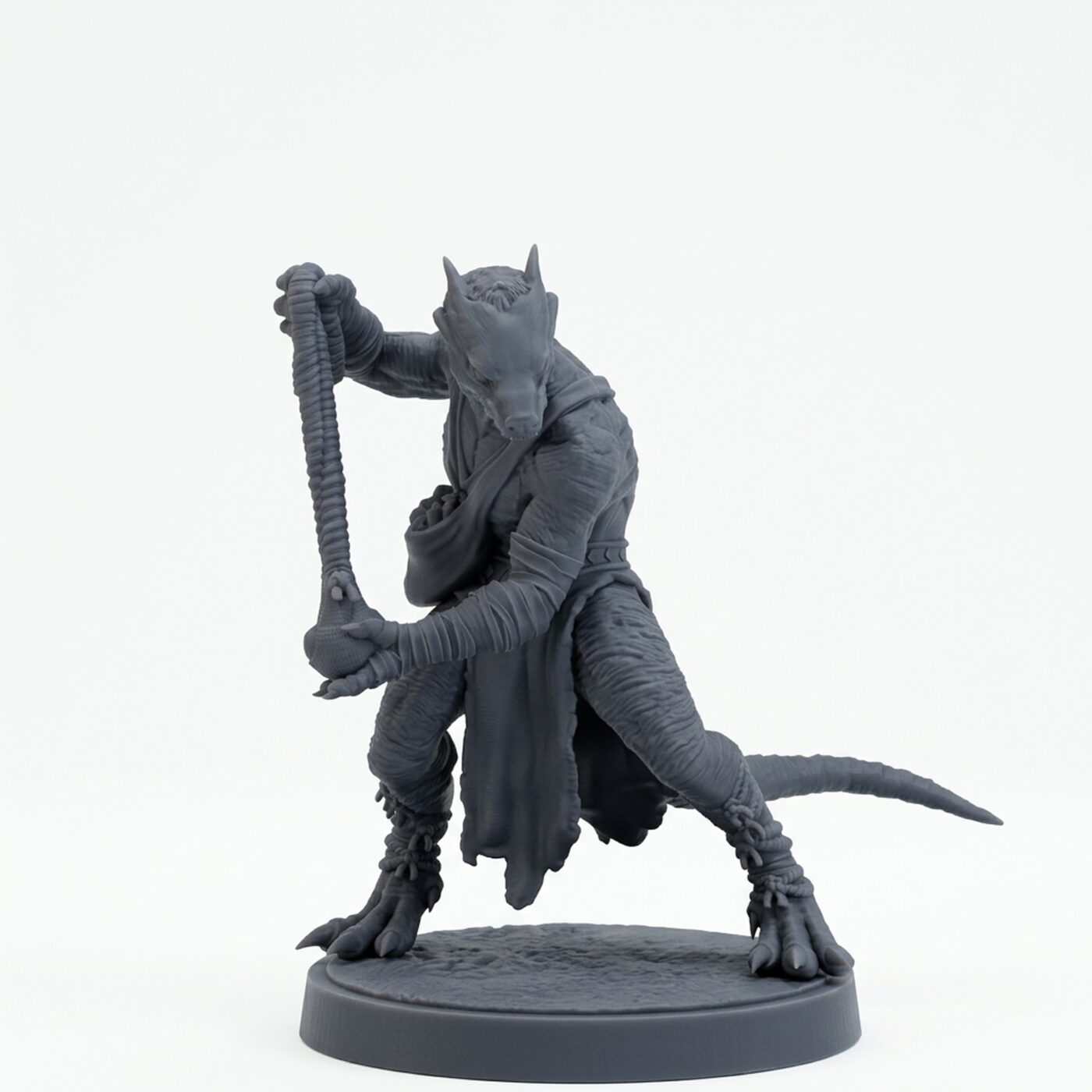 Drakkling Slinger B - Gray Resin 3D Printed Miniature