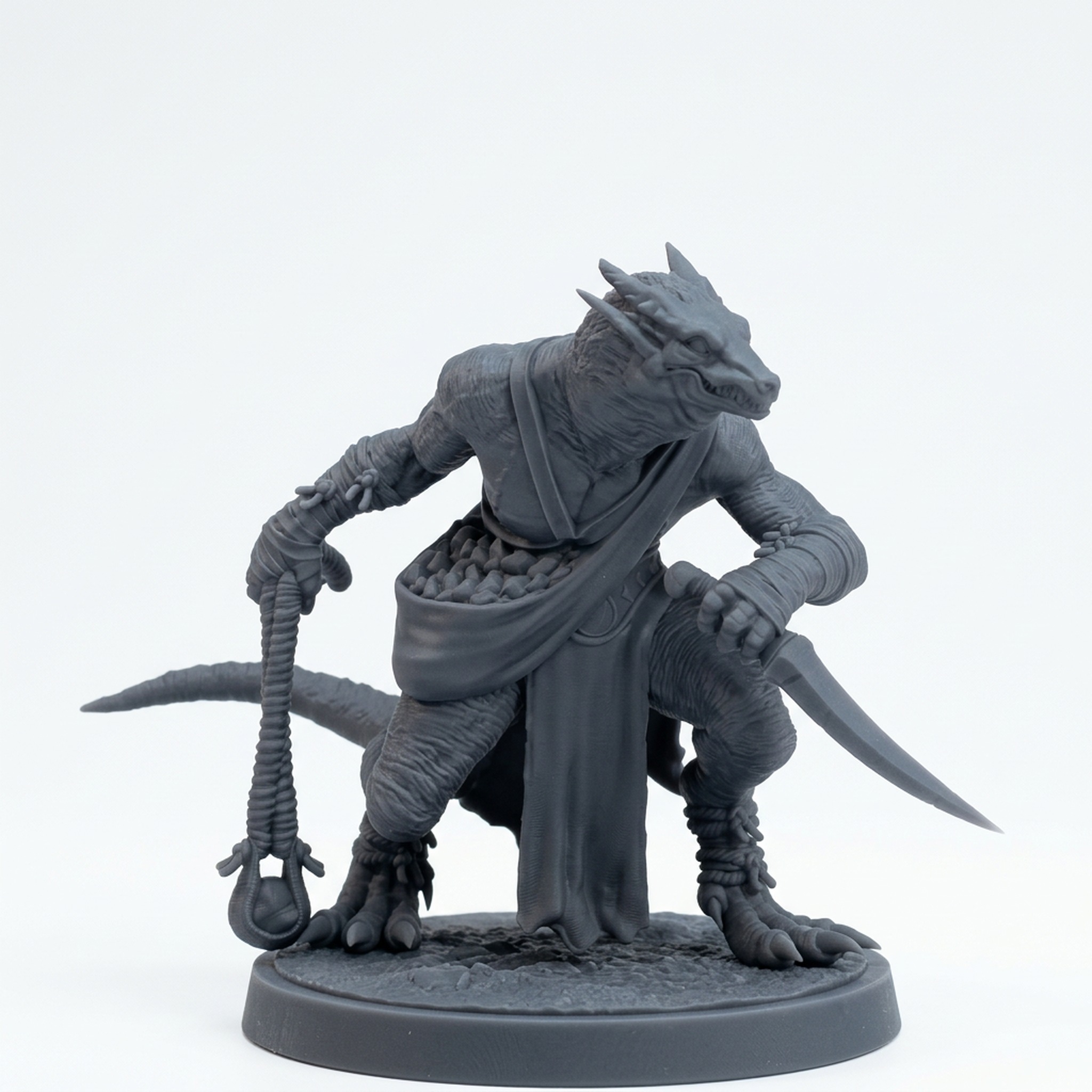 Drakkling Slinger F - Gray Resin 3D Printed Miniature