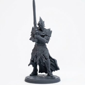 Dralfar Blademaster B - Gray Resin 3D Printed Miniature
