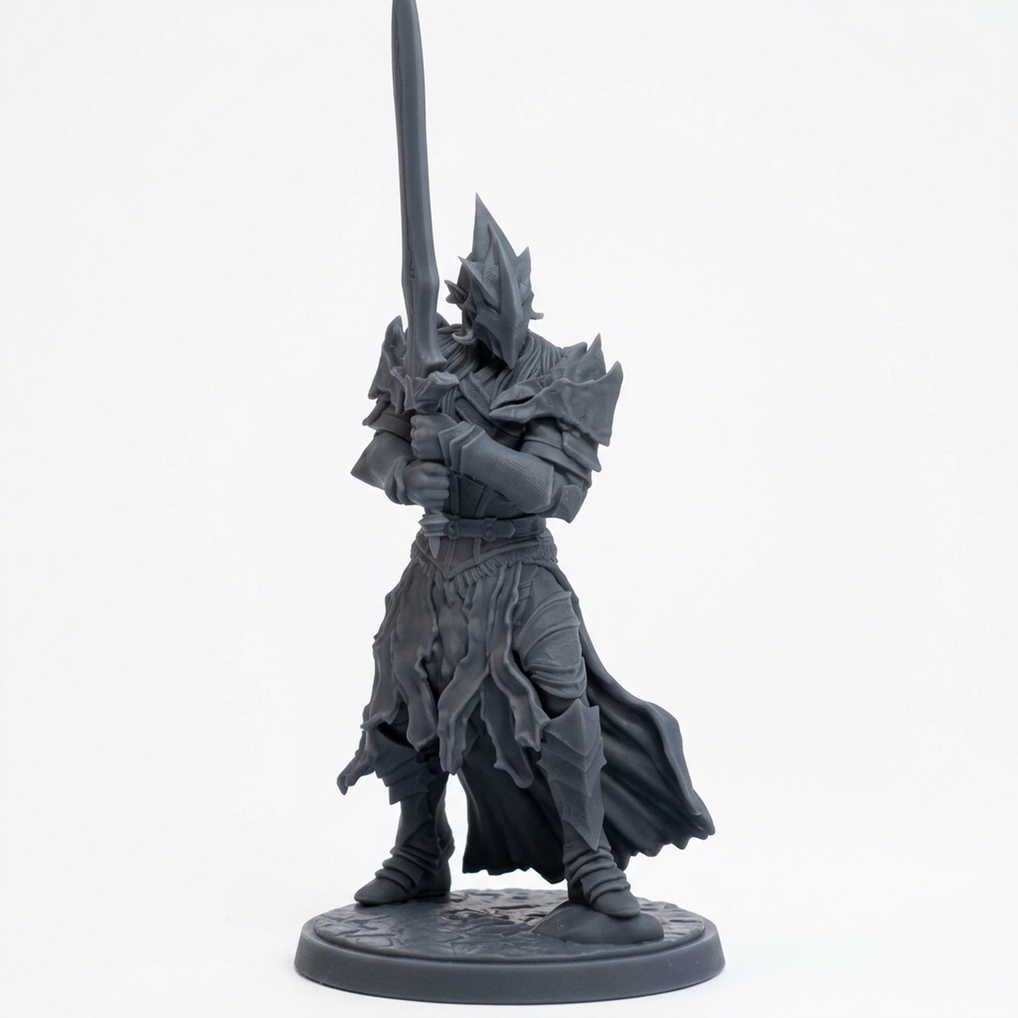 Dralfar Blademaster B - Gray Resin 3D Printed Miniature