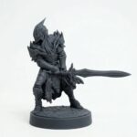 Dralfar Blademaster C - Gray Resin 3D Printed Miniature