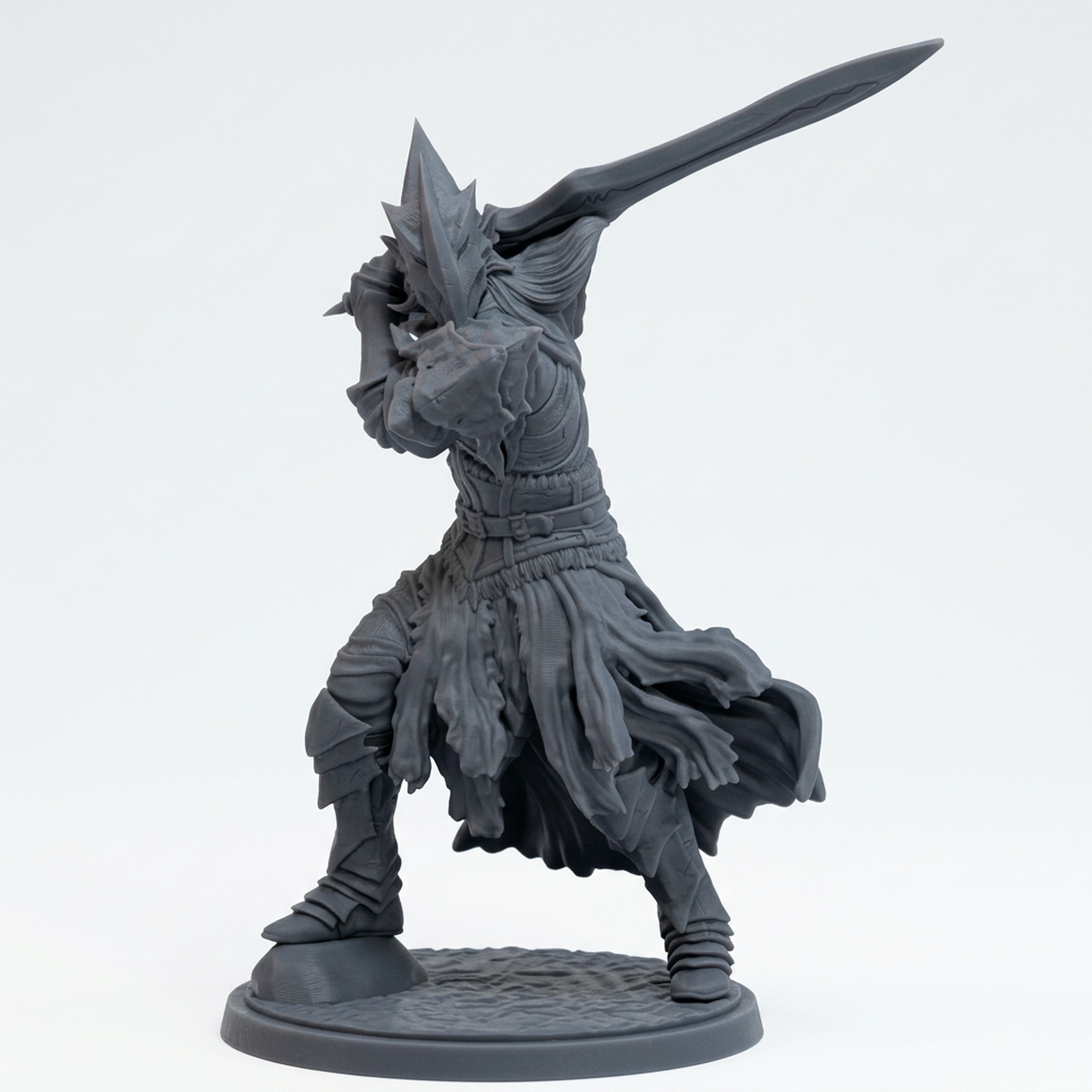 Dralfar Blademaster D - Gray Resin 3D Printed Miniature