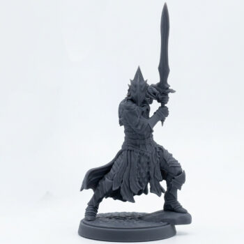 Dralfar Blademaster - Gray Resin 3D Printed Miniature