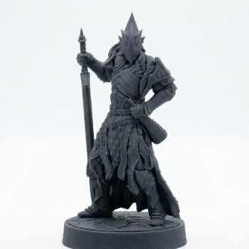 Dralfar Blademaster 8 Musician - Gray Resin 3D Printed Miniature