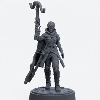 Dralfar Headhunter A - Gray Resin 3D Printed Miniature