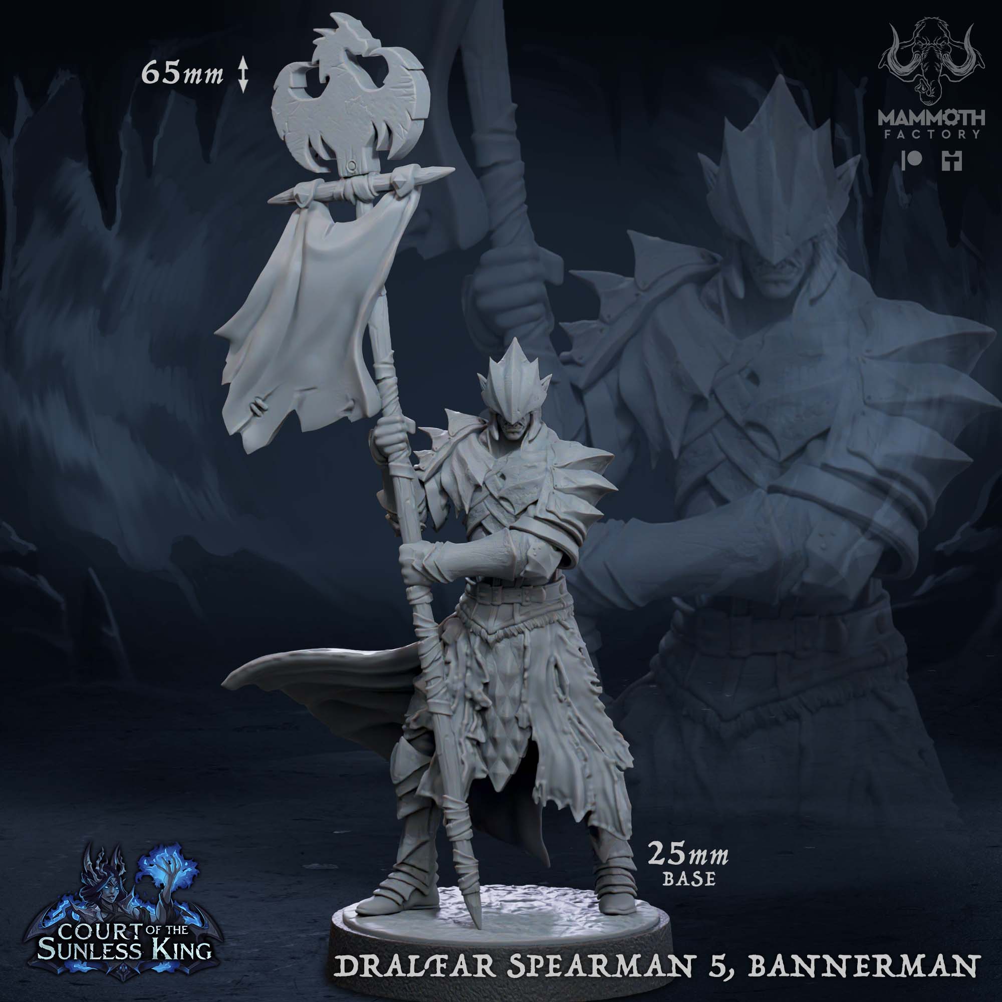 Dralfar Spearman 5 Bannerman Miniature
