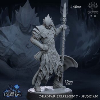 Dralfar Spearman 7 Musician Miniature
