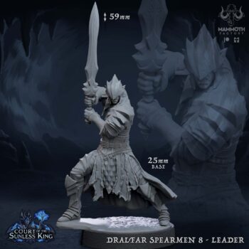 Dralfar Spearman 8 Leader Miniature