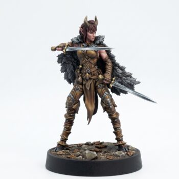 Elf Warrior 1 - Mammoth Factory Wild Hunt Miniature - Painted 3D Printed Miniature