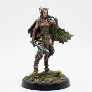 Elf Warrior 2 - Wild Hunt - Mammoth Factory - Painted 3D Printed Miniature