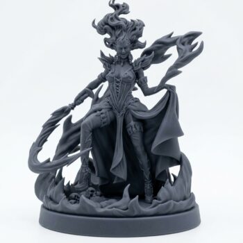 Ella Of Cinders - Gray Resin 3D Printed Miniature