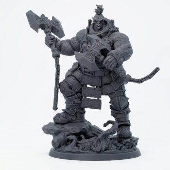 Fire Giant Hillbreaker - Gray Resin 3D Printed Miniature