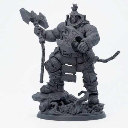 Fire Giant Hillbreaker - Gray Resin 3D Printed Miniature