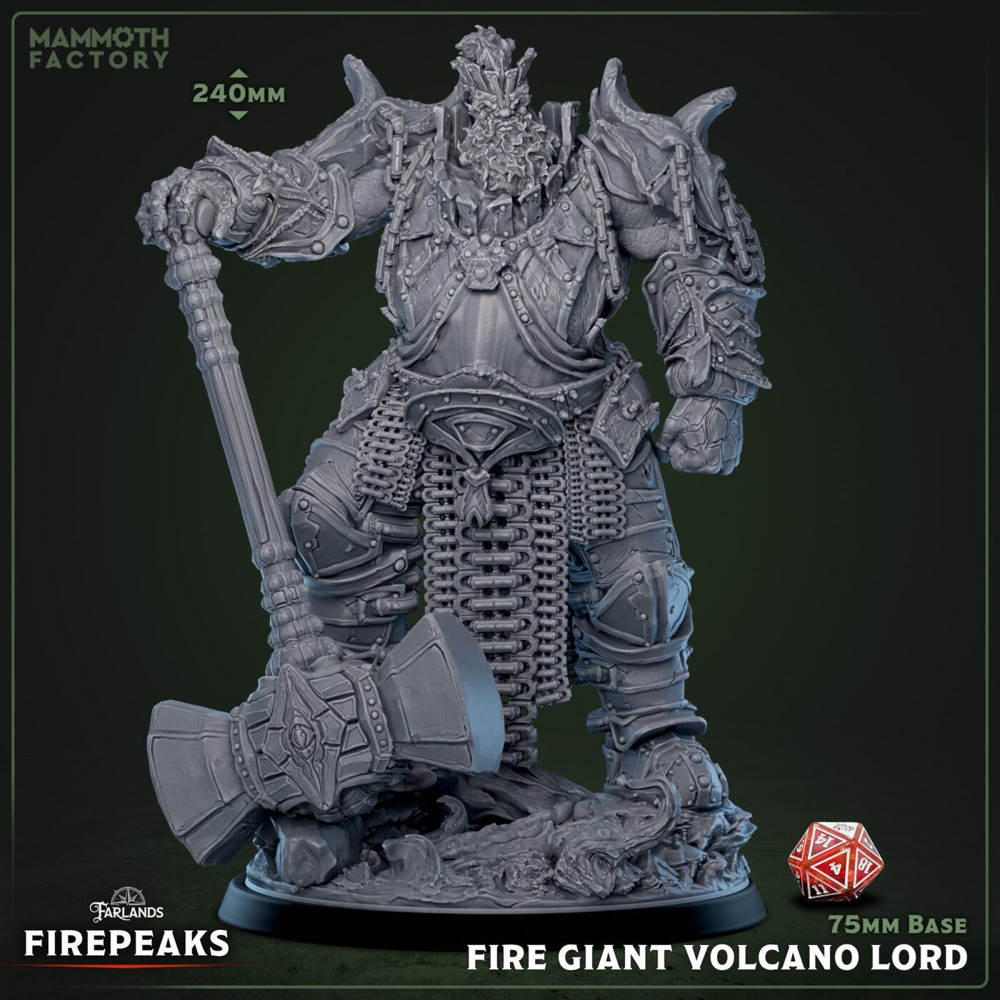 Fire Giant Volcano Lord Miniature