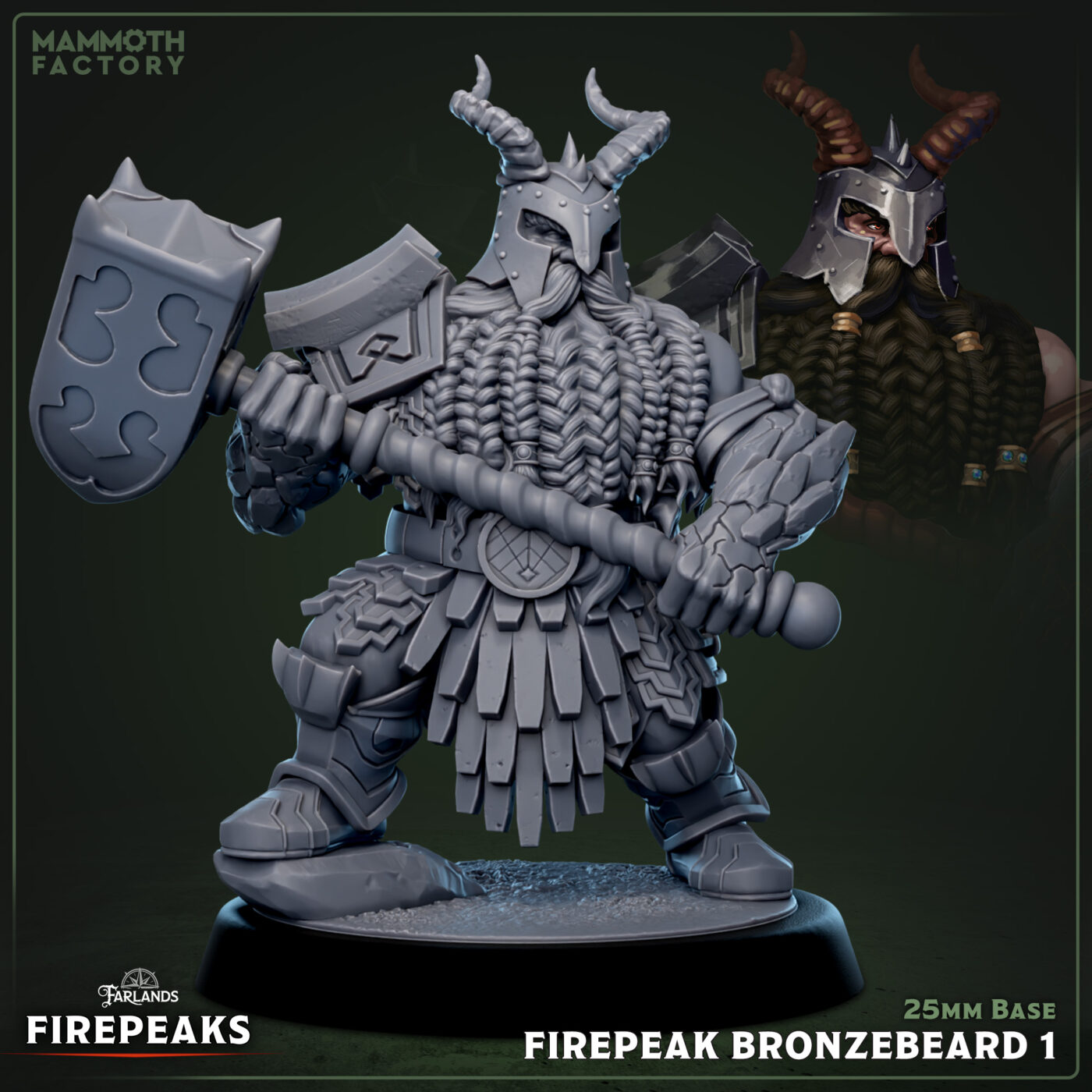Firepeak Bronzebeard A Miniature