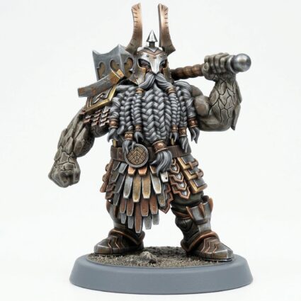 Firepeak Bronzebeard B - Painted 3D Printed Miniature