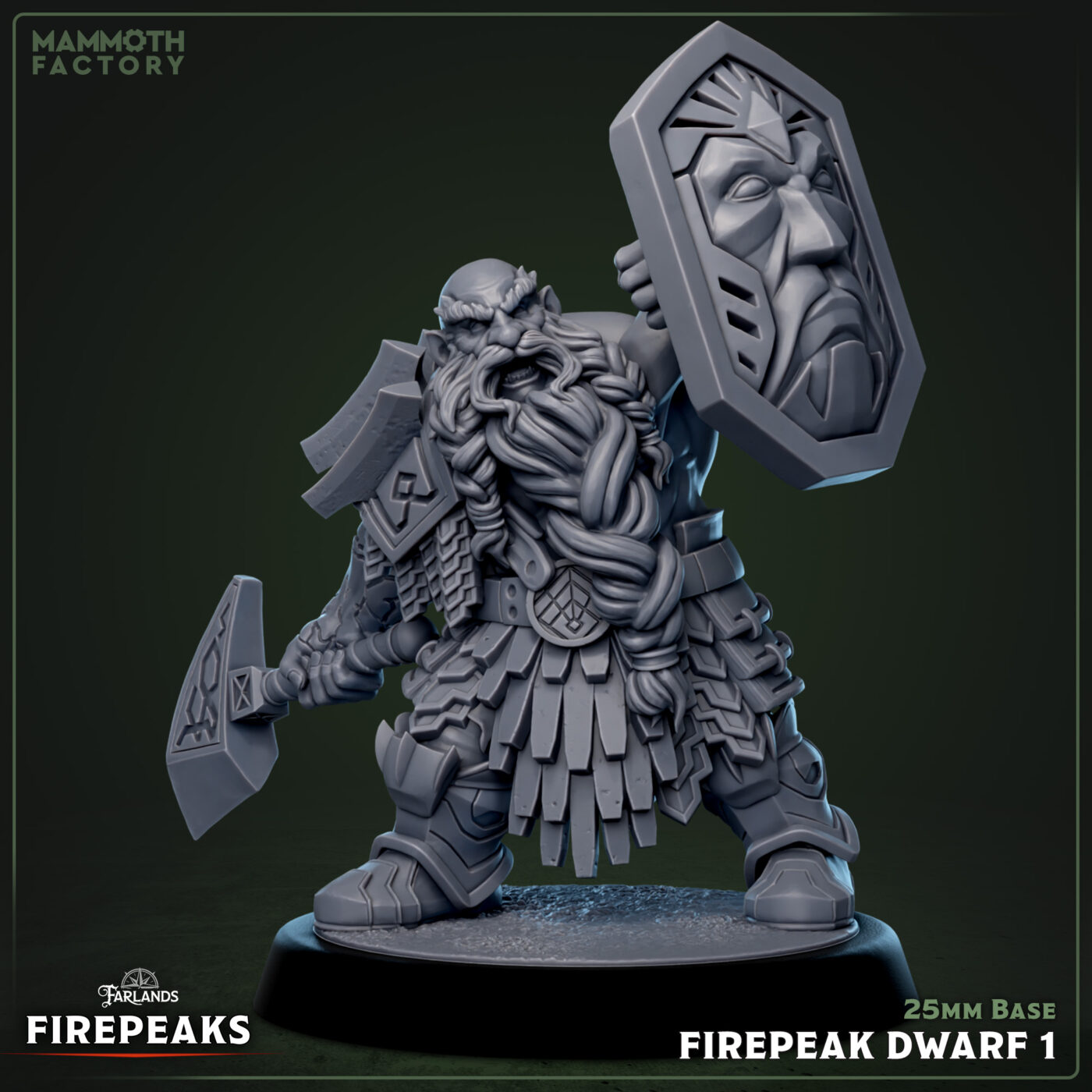 Firepeak Dwarf Miniature