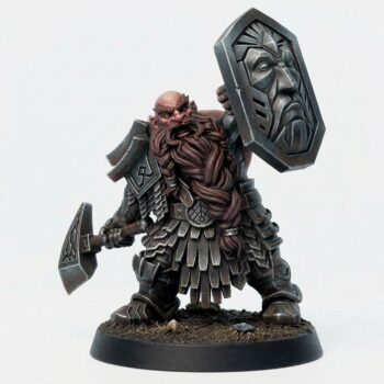 Firepeak Dwarf - Painted 3D Printed Miniature