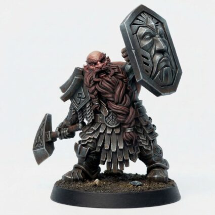 Firepeak Dwarf - Painted 3D Printed Miniature