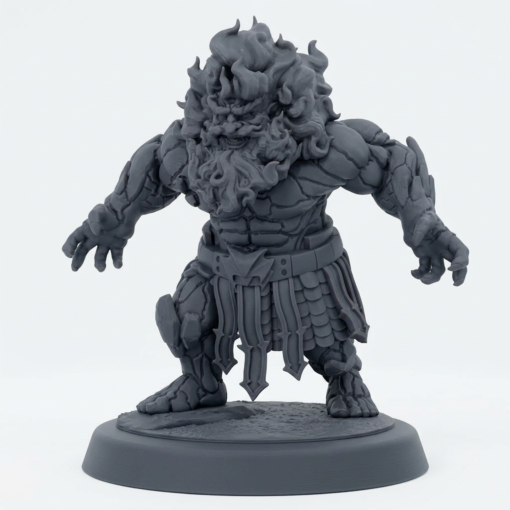 Firepeak Elder A - Gray Resin 3D Printed Miniature