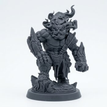 Firespeak Forgelord - Gray Resin 3D Printed Miniature