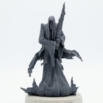 Flame Wraith E - Gray Resin 3D Printed Miniature