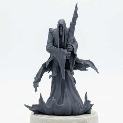 Flame Wraith E - Gray Resin 3D Printed Miniature