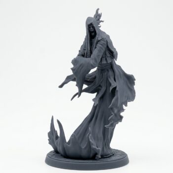 Flame Wraith F - Gray Resin 3D Printed Miniature