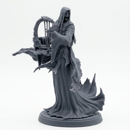 Flame Wraith G - Gray Resin 3D Printed Miniature