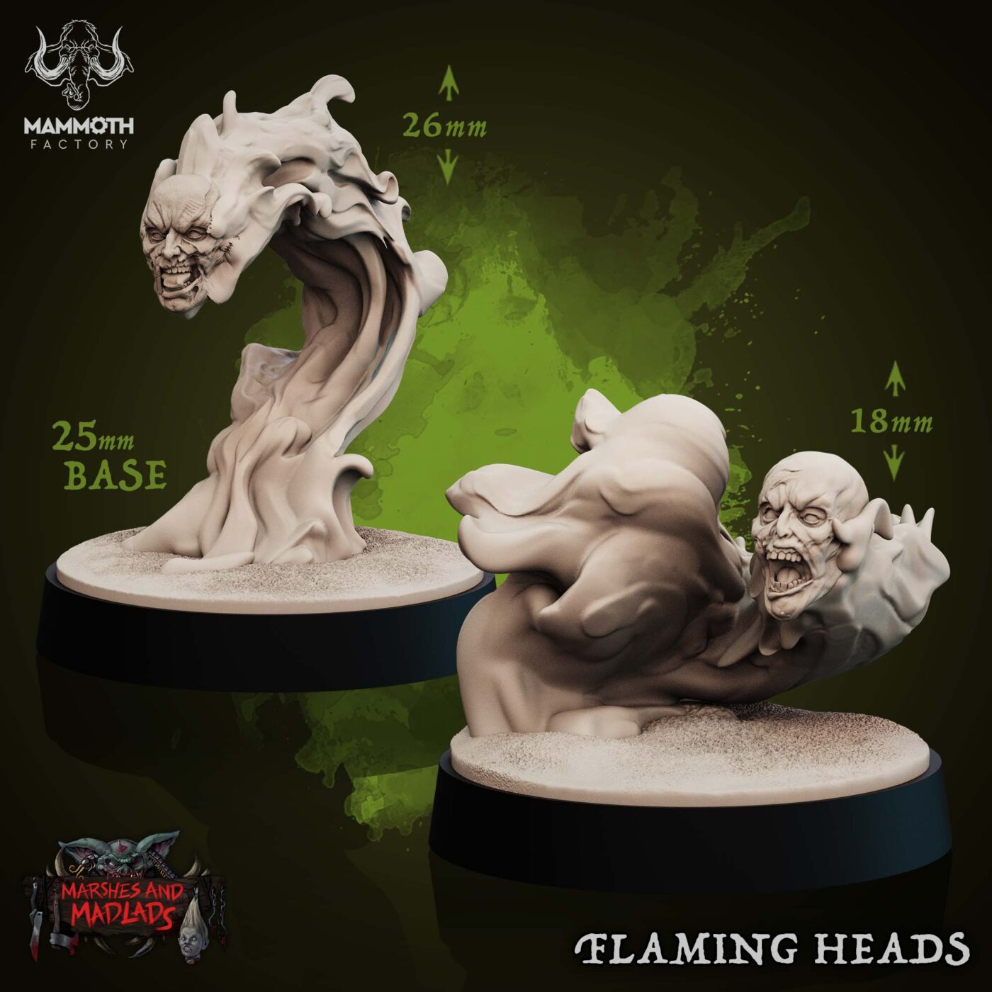 Flaming Head B Miniature