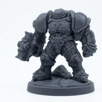 Forgeborn Juggernaut A - Gray Resin 3D Printed Miniature