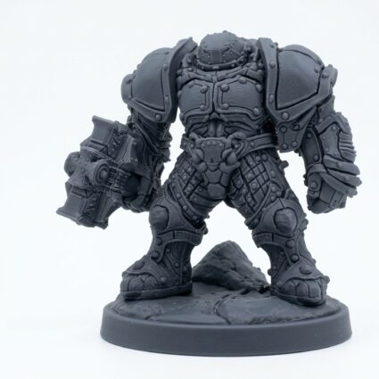 Forgeborn Juggernaut A - Gray Resin 3D Printed Miniature