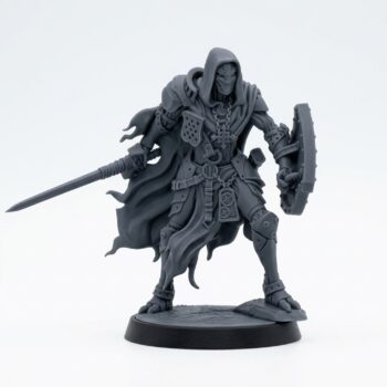 Forgeborn Templar A - Gray Resin 3D Printed Miniature