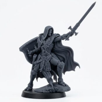 Forgeborn Templar B - Gray Resin 3D Printed Miniature
