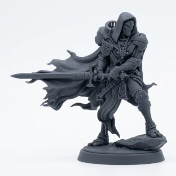 Forgeborn Templar D - Gray Resin 3D Printed Miniature