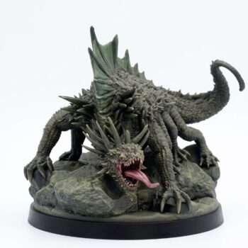 Giant Basilisk Miniature - Saurian Isles by Mammoth Factory - Painted 3D Printed Miniature