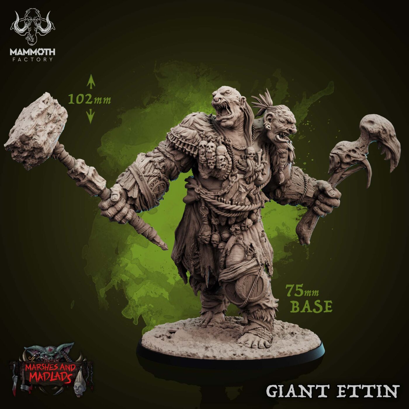 Giant Ettin Miniature