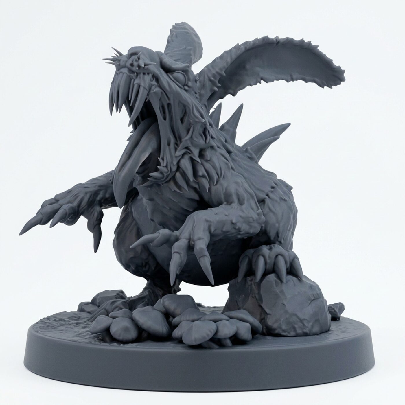Giant Murder Rabbit - Gray Resin 3D Printed Miniature