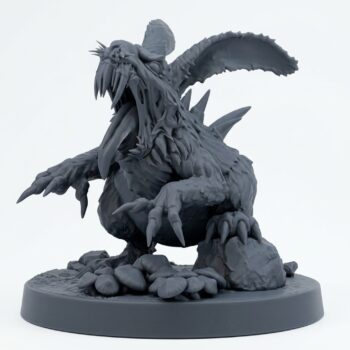 Giant Murder Rabbit - Gray Resin 3D Printed Miniature