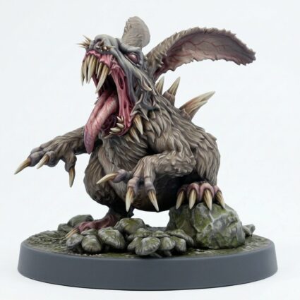 Giant Murder Rabbit - Painted 3D Printed Miniature