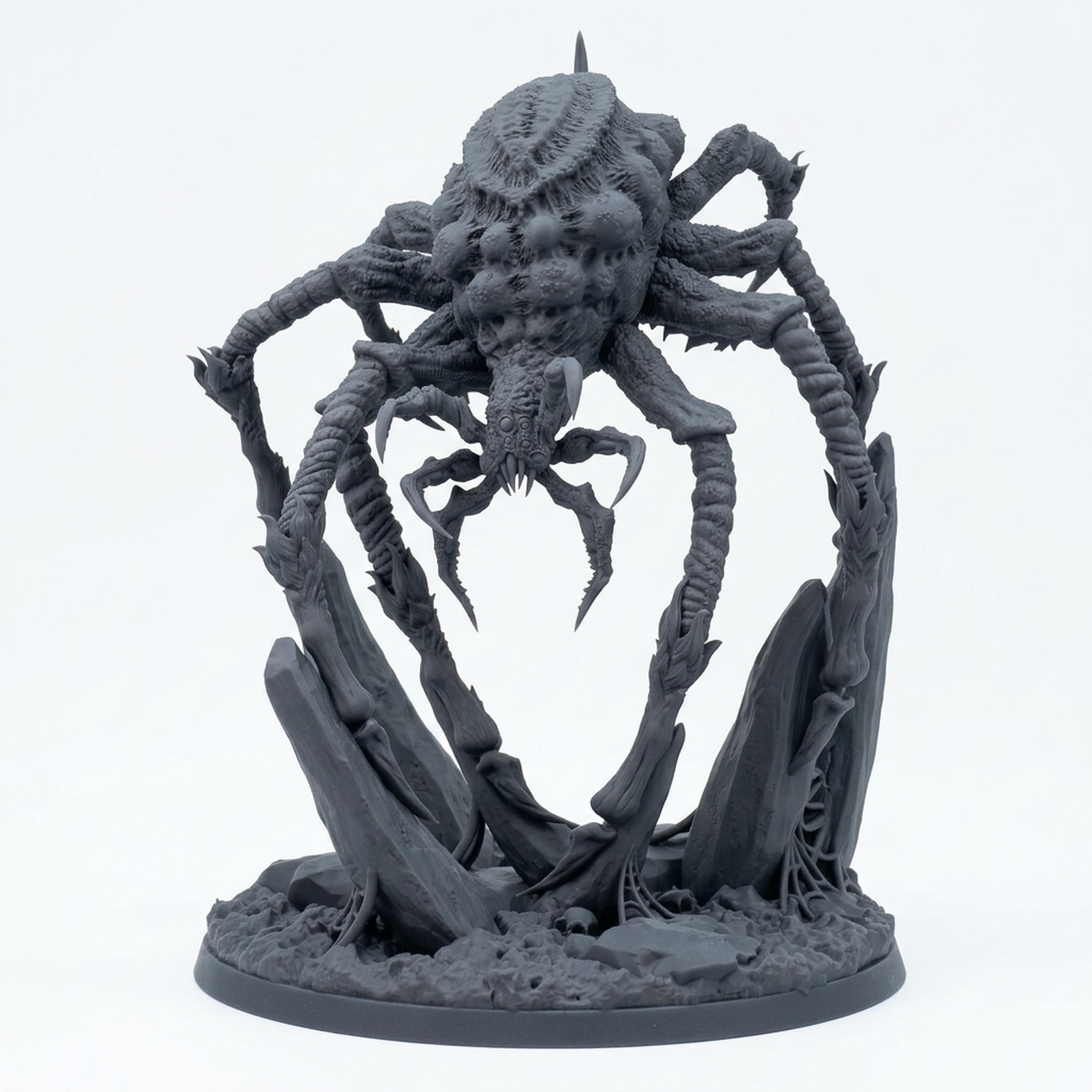 Giant Phase Spider - Saurian Isles - Mammoth Factory - Gray Resin 3D Printed Miniature