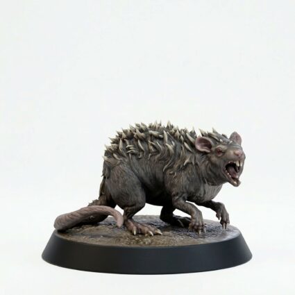 Giant Rat - Painted 3D Printed Miniature