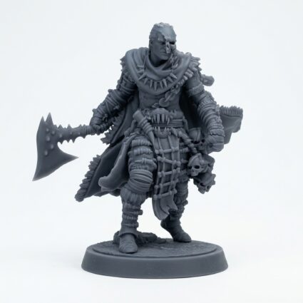 Giantblood Berserker A - Gray Resin 3D Printed Miniature