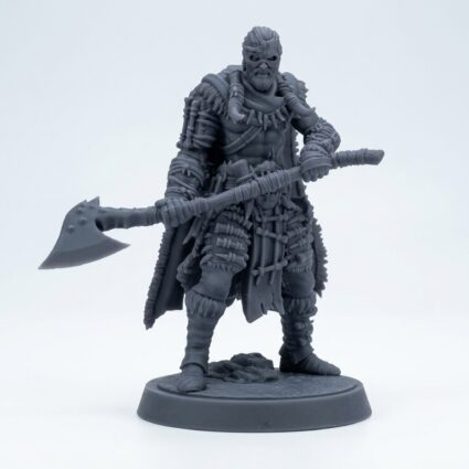 Giantblood Berserker C - Gray Resin 3D Printed Miniature