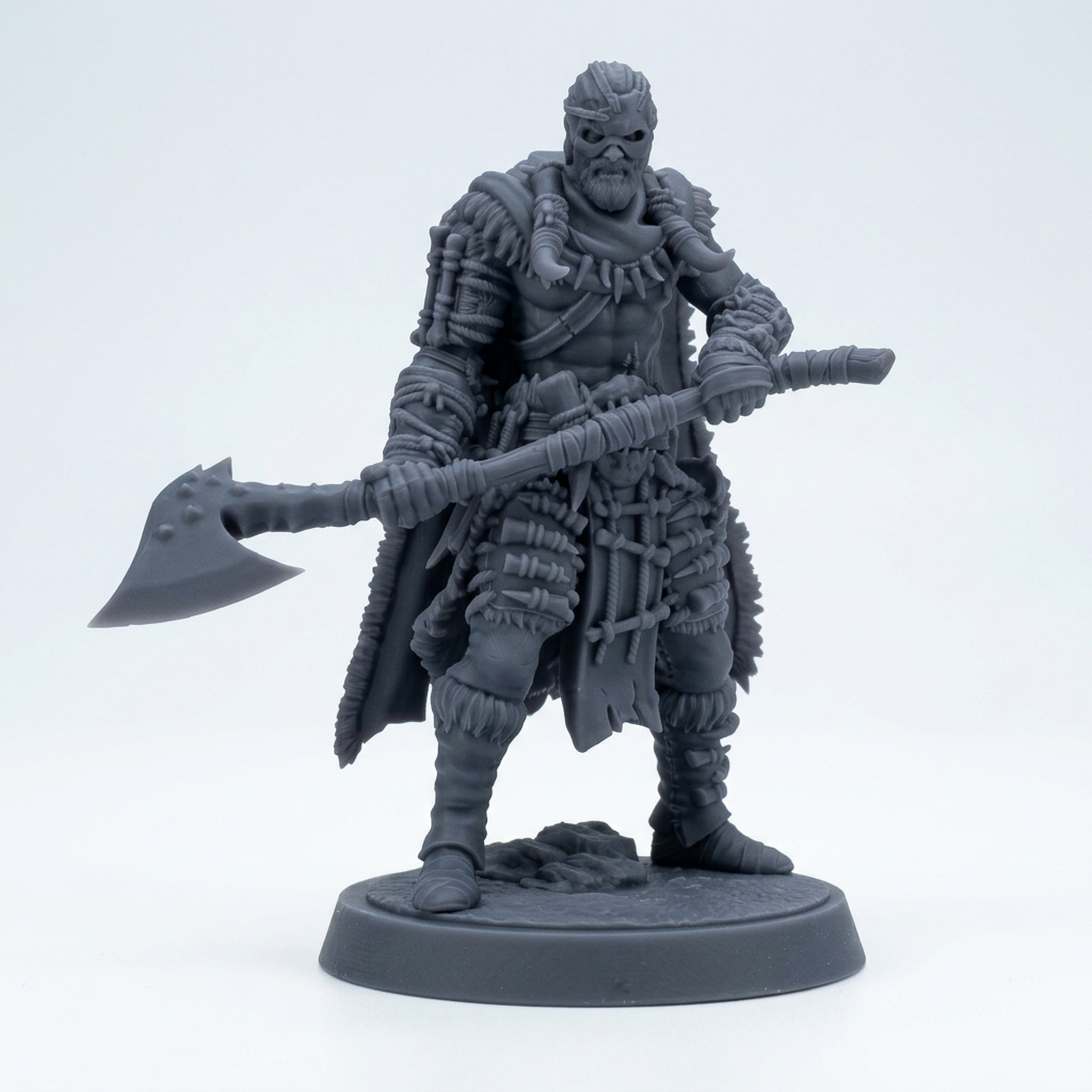 Giantblood Berserker C - Gray Resin 3D Printed Miniature