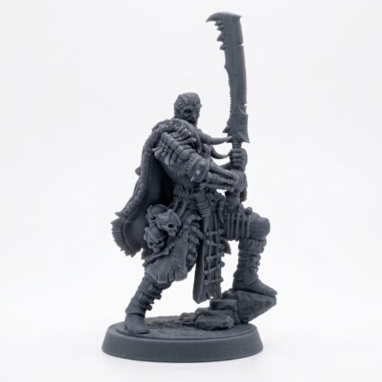Giantblood Berserker D - Gray Resin 3D Printed Miniature